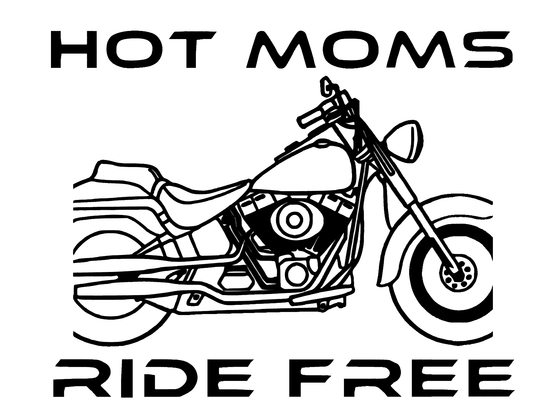 Hot Moms Ride Free Cruiser Outline