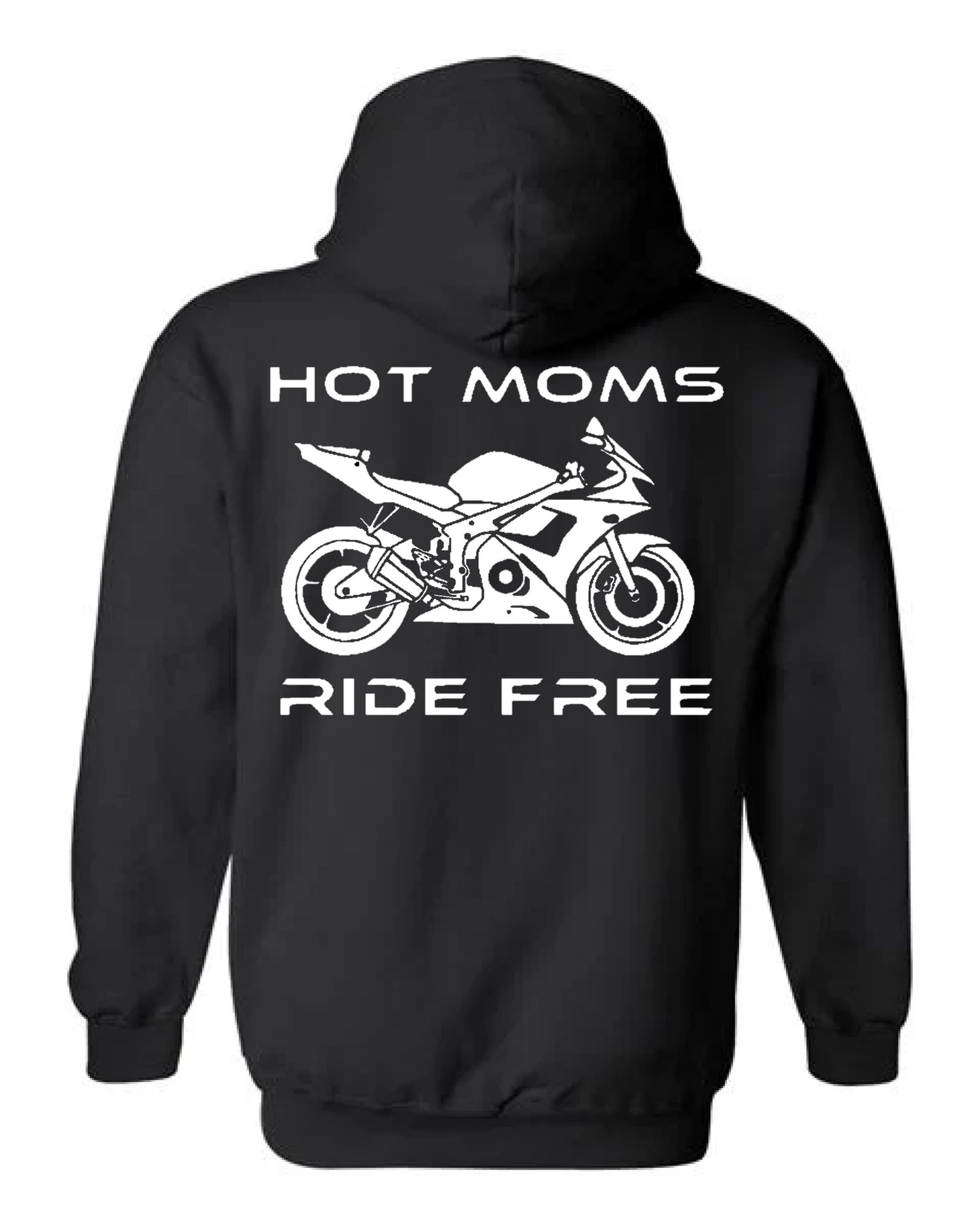 Hot Moms Ride Free Sport Bike Outline