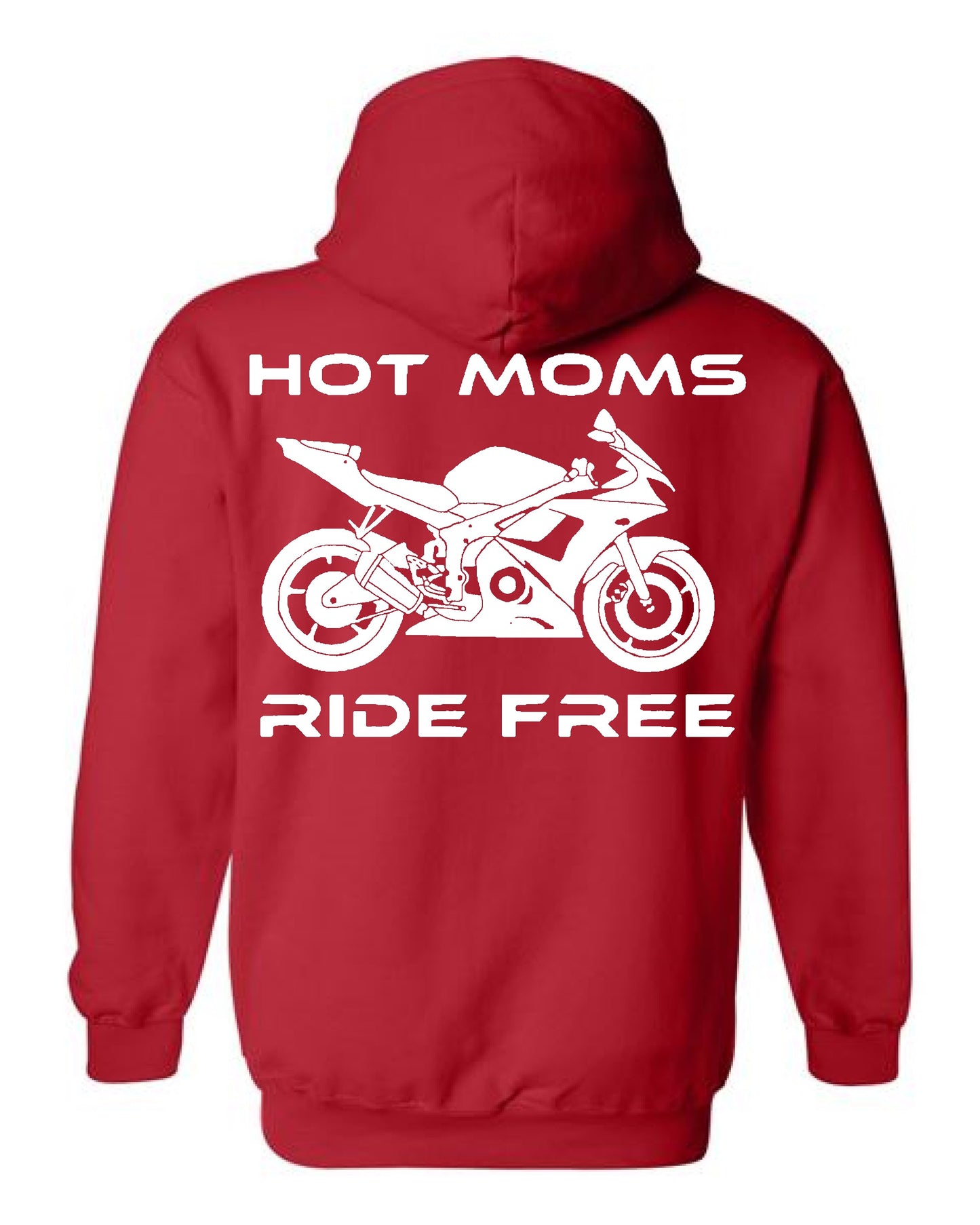 Hot Moms Ride Free Sport Bike Outline